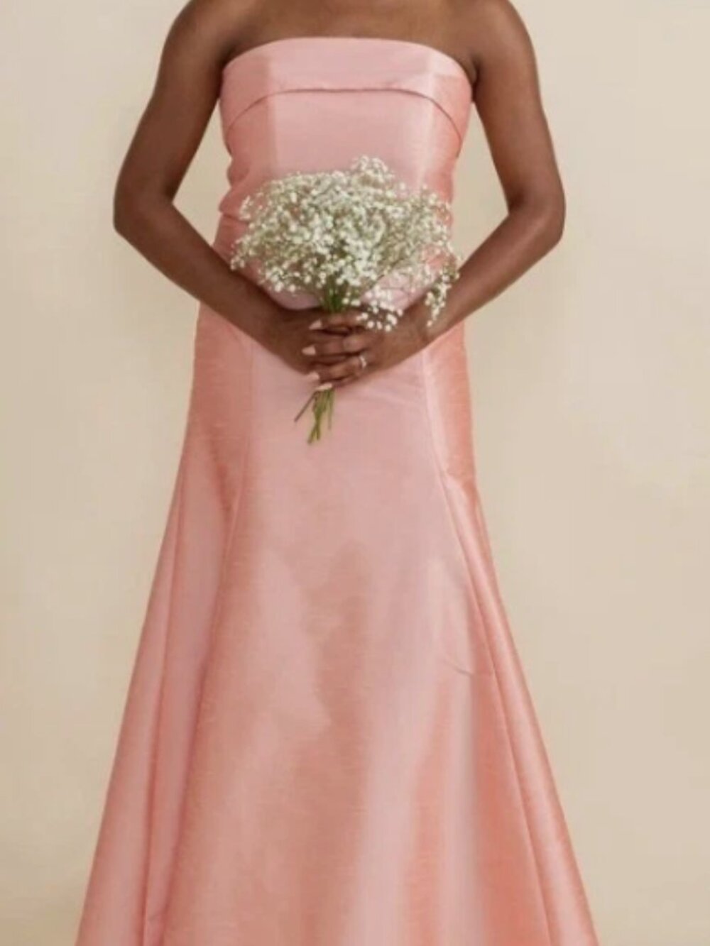 LULA KATE EVA Strapless Formal Gown TEA ROSE SHANTUNG